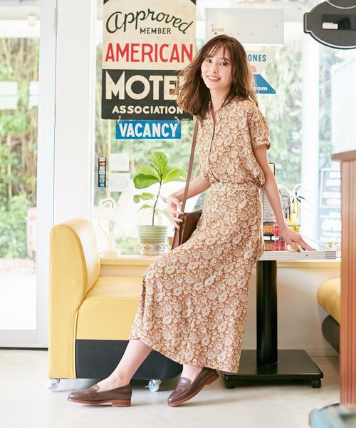 J.PRESS Ladies（J.プレス レディス）の「【洗える】LIBERTY Tiger Lily フリルカラーブラウス（シャツ/ブラウス・レディース・黄土色系5/ネイビー系5・XS）」の3枚目の写真