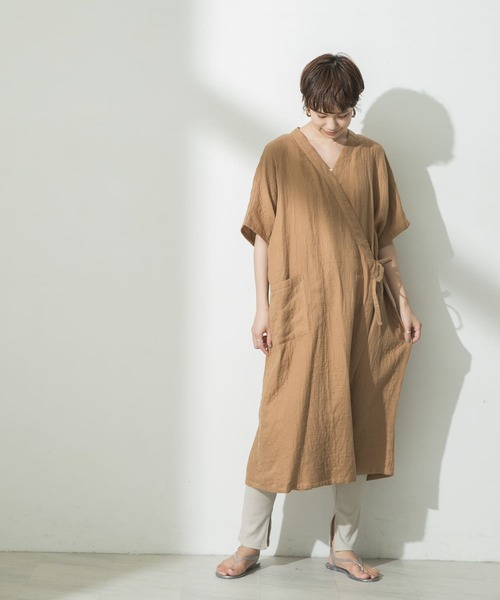 アーバンリサーチ×UCHINO　マシュマロガーゼ カシュクールワンピース 快眠 URBAN RESEARCH（アーバンリサーチ）の「URBAN RESEARCH×UCHINO