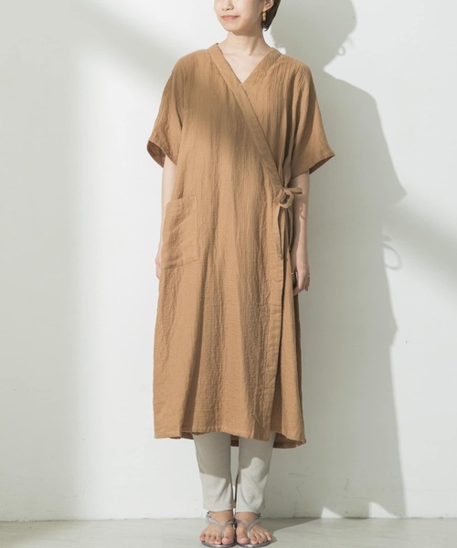 アーバンリサーチ×UCHINO　マシュマロガーゼ カシュクールワンピース 快眠 URBAN RESEARCH（アーバンリサーチ）の「URBAN RESEARCH×UCHINO
