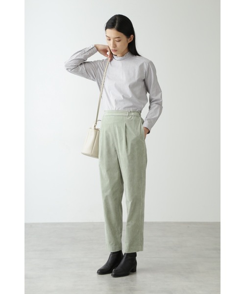 human woman(ヒューマンウーマン)の「◆シャンブレーコールパンツ(その他パンツ・レディース・ダークベージュ/ライトグリーン・SMALL/MEDIUM)」の5枚目の写真