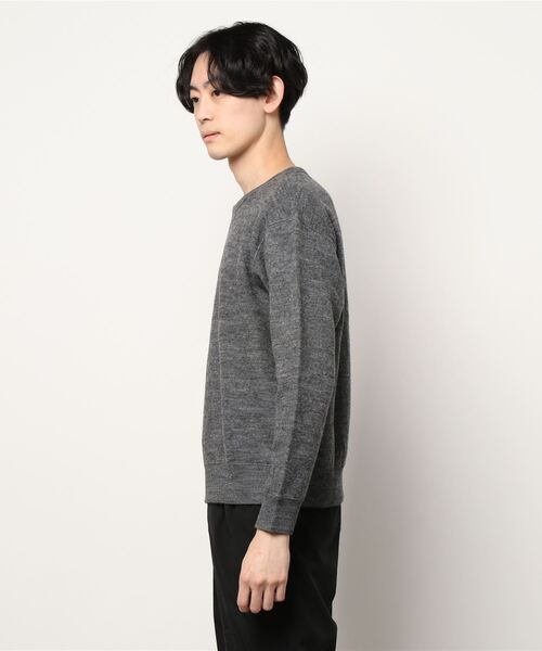 KURO クロ'NEWZEALAND WOOL CREW NECK KNIT KURO クロ'NEWZEALAND WOOL CREW NECK KNIT