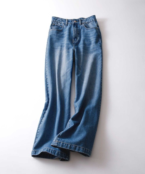 classicalelf（クラシカルエルフ）の「【高身長･大きいサイズ対応/5サイズ展開】美脚見え×ラフさのいいとこ取り♪ハイウエスト ルーズ デニム パンツ（デニムパンツ・レディース・ライトブルー/ワンウォッシュ/ブラック/ナチュラル・LARGE/MEDIUM/SMALL/X-LARGE/XX-LARGE）」の15枚目の写真