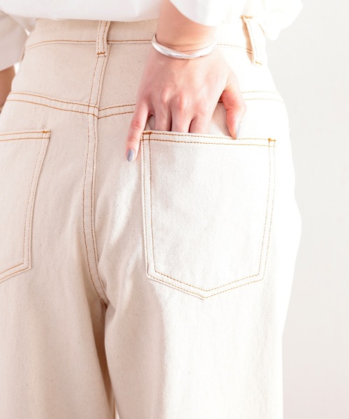 【セール】【高身長･大きいサイズ対応/5サイズ展開】美脚見え&times;ラフさのいいとこ取り♪ハイウエスト ルーズ デニム パンツ（デニムパンツ）｜classicalelf（クラシカルエルフ）