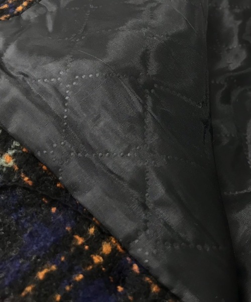 DAY CLOSET（デイ クローゼット）の「【non-no1.2月合併号掲載/裏キルティング加工】ルーズシルエットチェック柄ショートコート レディース（ピーコート・レディース・ブラック/ブラウン/ネイビー/ブルー系その他/ベージュ×ブラック/ブラウン系その他・L/M/S）」の10枚目の写真