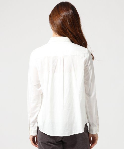 GLOBAL WORK（グローバルワーク）の「レースエリピンタックシャツ長袖/549624（シャツ/ブラウス・レディース・ホワイト/ブルー/ホワイト系その他/その他/ブルー系その他/ネイビー・LARGE/SMALL/MEDIUM）」の12枚目の写真