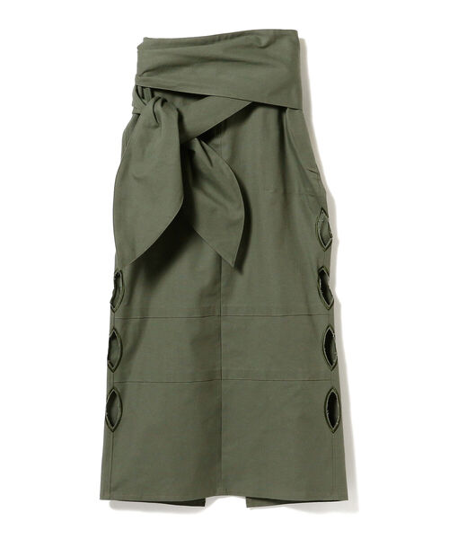 Ray BEAMS(レイビームス)の「77circa × Ray BEAMS / 別注 ホール カット スカート(スカート・レディース・オリーブ・28/94/30/98)」の2枚目の写真