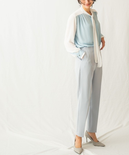 NARACAMICIE（ナラカミーチェ）の「ハイウエストテーパードパンツ（その他パンツ・レディース・ブラック/ブルー・LARGE/MEDIUM/SMALL）」の8枚目の写真