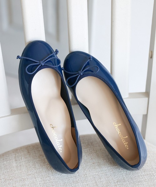 chocolates（チョコラテス）の「ラウンドバレエシューズ【日本製】（バレエシューズ・レディース・パイソン/ブラック系その他2/シルバー系その他/ブラック系その他/ネイビー/ブラック/レッド/マスタード/レオパード/シルバー/グレー/グリーン/ライトベージュ/ホワイト系・25cm/24cm/24.5cm/22.5cm/23cm/22cm/23.5cm）」の9枚目の写真