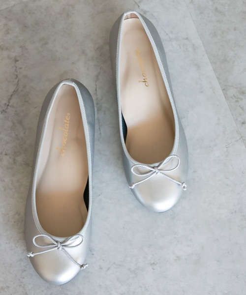 chocolates（チョコラテス）の「ラウンドバレエシューズ【日本製】（バレエシューズ・レディース・パイソン/ブラック系その他2/シルバー系その他/ブラック系その他/ネイビー/ブラック/レッド/マスタード/レオパード/シルバー/グレー/グリーン/ライトベージュ/ホワイト系・25cm/24cm/24.5cm/22.5cm/23cm/22cm/23.5cm）」の12枚目の写真