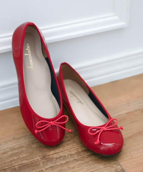 chocolates（チョコラテス）の「ラウンドバレエシューズ【日本製】（バレエシューズ・レディース・パイソン/ブラック系その他2/シルバー系その他/ブラック系その他/ネイビー/ブラック/レッド/マスタード/レオパード/シルバー/グレー/グリーン/ライトベージュ/ホワイト系・25cm/24cm/24.5cm/22.5cm/23cm/22cm/23.5cm）」の10枚目の写真