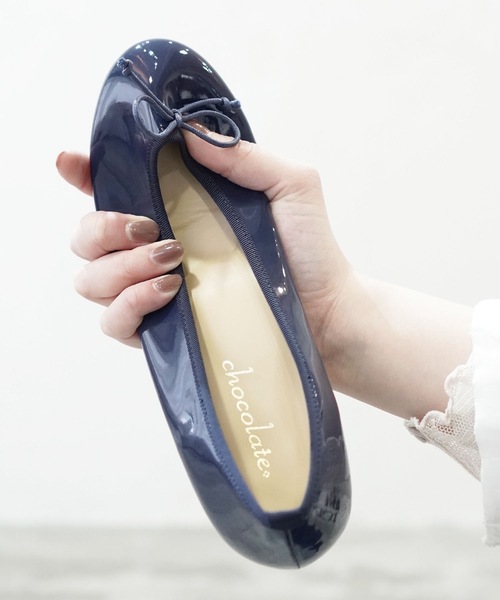 chocolates（チョコラテス）の「ラウンドバレエシューズ【日本製】（バレエシューズ・レディース・パイソン/ブラック系その他2/シルバー系その他/ブラック系その他/ネイビー/ブラック/レッド/マスタード/レオパード/シルバー/グレー/グリーン/ライトベージュ/ホワイト系・25cm/24cm/24.5cm/22.5cm/23cm/22cm/23.5cm）」の15枚目の写真