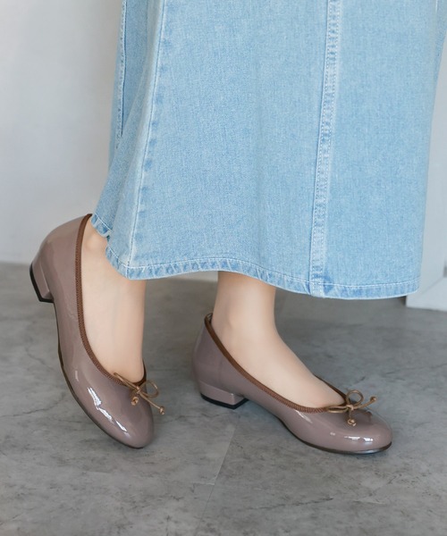 chocolates（チョコラテス）の「ラウンドバレエシューズ【日本製】（バレエシューズ・レディース・パイソン/ブラック系その他2/シルバー系その他/ブラック系その他/ネイビー/ブラック/レッド/マスタード/レオパード/シルバー/グレー/グリーン/ライトベージュ/ホワイト系・25cm/24cm/24.5cm/22.5cm/23cm/22cm/23.5cm）」の20枚目の写真