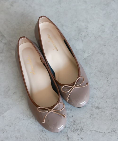 chocolates（チョコラテス）の「ラウンドバレエシューズ【日本製】（バレエシューズ・レディース・パイソン/ブラック系その他2/シルバー系その他/ブラック系その他/ネイビー/ブラック/レッド/マスタード/レオパード/シルバー/グレー/グリーン/ライトベージュ/ホワイト系・25cm/24cm/24.5cm/22.5cm/23cm/22cm/23.5cm）」の22枚目の写真