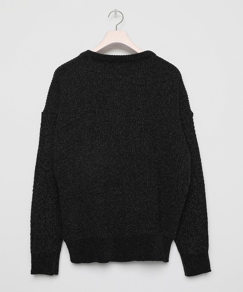 VANQUISH（ヴァンキッシュ）の「Mole yarn Crew neck Knit（ニット/セーター・レディース・チャコールグレー/ブラック・LARGE/MEDIUM）」の6枚目の写真