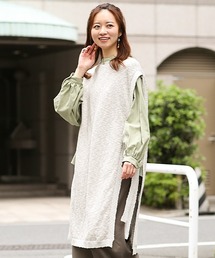 コットンスラブロングベスト