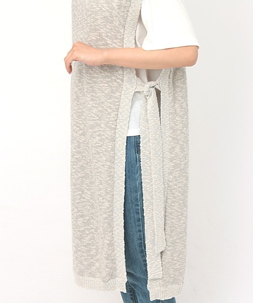 チチカカ（チチカカ）の「コットンスラブロングベスト（ベスト・レディース・ブラウン/グレー・FREE）」の11枚目の写真