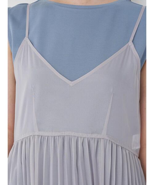 YECCA VECCA（イェッカヴェッカ）の「3wayシアーセットキャミワンピース　＊（ワンピース・レディース・ミント/ライトグレー/ブラック・FREE）」の22枚目の写真