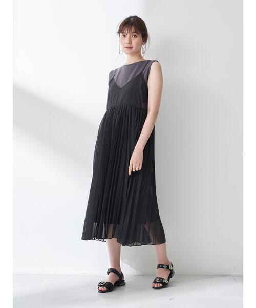 YECCA VECCA（イェッカヴェッカ）の「3wayシアーセットキャミワンピース　＊（ワンピース・レディース・ミント/ライトグレー/ブラック・FREE）」の19枚目の写真