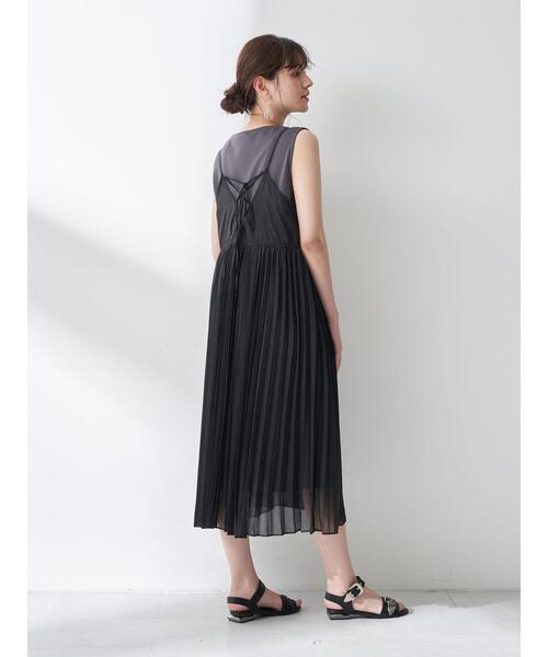 YECCA VECCA（イェッカヴェッカ）の「3wayシアーセットキャミワンピース　＊（ワンピース・レディース・ミント/ライトグレー/ブラック・FREE）」の18枚目の写真