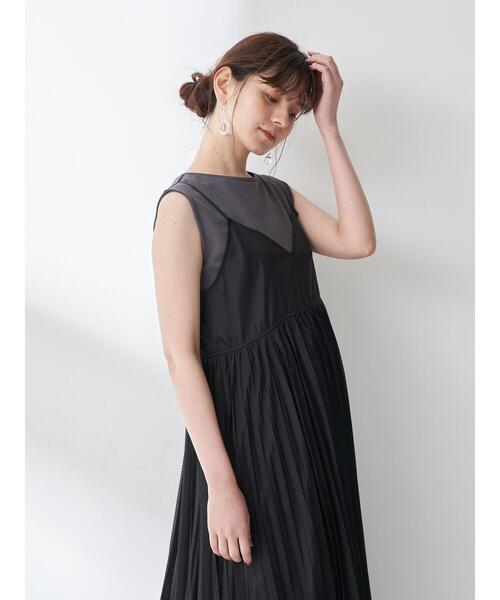 YECCA VECCA（イェッカヴェッカ）の「3wayシアーセットキャミワンピース　＊（ワンピース・レディース・ミント/ライトグレー/ブラック・FREE）」の16枚目の写真