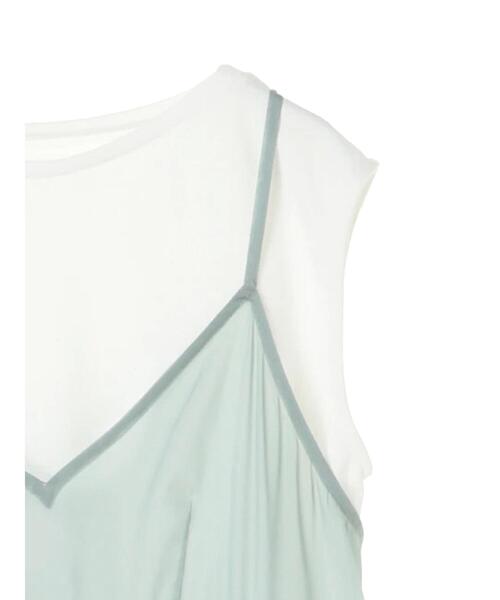 YECCA VECCA（イェッカヴェッカ）の「3wayシアーセットキャミワンピース　＊（ワンピース・レディース・ミント/ライトグレー/ブラック・FREE）」の10枚目の写真