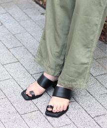 LE TALON | GRISE 5cmレザーハイバンプトング◆(サンダル)