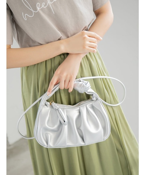 fifth（フィフス）の「ギャザーカラーハンドバッグ（ハンドバッグ・レディース・シルバー/ゴールド/グリーン・FREE）」の3枚目の写真