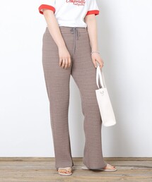 FREAK'S STORE（フリークスストア）の「▽【WEB限定】タックリブボーダーイージーフレアパンツ (リラックスウェア)（スラックス）」