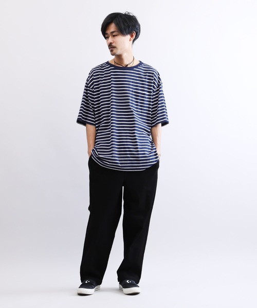 Lulu ＆ Arnie（るるあんどあーにー）の「ルーズテーパード ワイド バギー パンツ（その他パンツ・メンズ・ホワイト/ブラック・MEDIUM/LARGE）」の12枚目の写真