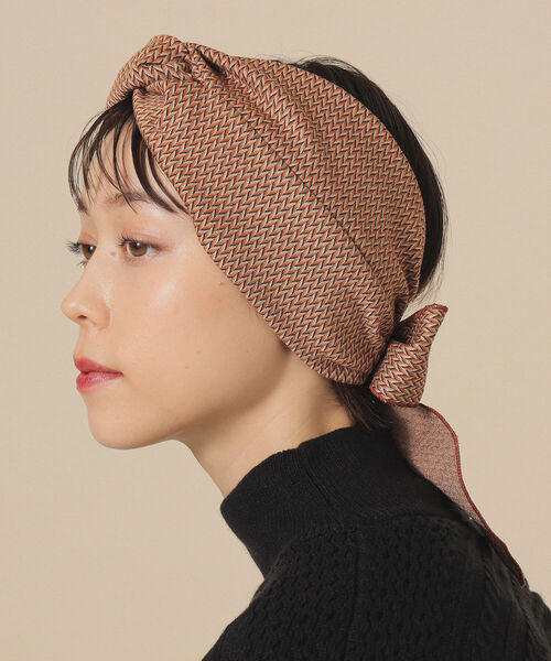 Ray BEAMS(レイビームス)の「La Maison de Lyllis / BERBERE ヘアバンド(ヘアバンド・レディース・ブラック/オレンジ・ONE SIZE)」の3枚目の写真