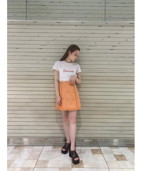 SLY（スライ）の「LINEN TWEED MINI SK リネン ツイード ミニ スカート  