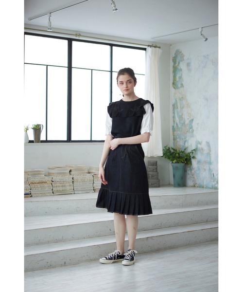 Hamble by Par Avion(ハンブルバイパラビオン)の「刺繍リブ重ねトップス(その他トップス・レディース・ブラック/ベージュ・ONESIZE)」の13枚目の写真