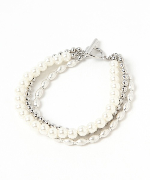 GLOBAL WORK（グローバルワーク）の「3レンブレスレット/947881（ブレスレット・レディース・ゴールド/ライトグレー・FREE）」の4枚目の写真