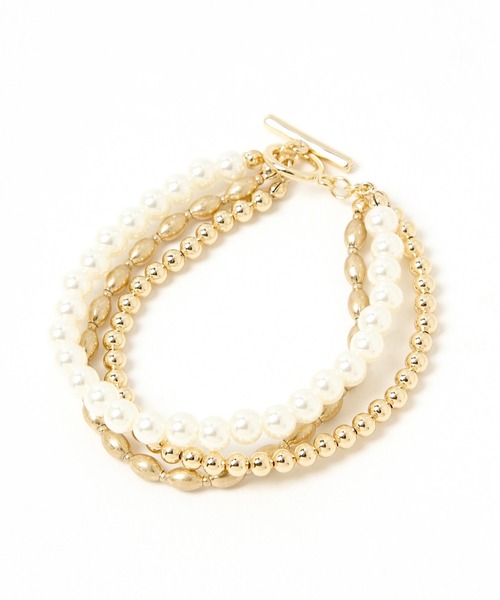 GLOBAL WORK（グローバルワーク）の「3レンブレスレット/947881（ブレスレット・レディース・ゴールド/ライトグレー・FREE）」の5枚目の写真