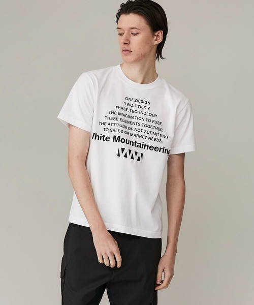 WHITE MOUNTAINEERING（ホワイトマウンテニアリング）の「【White Mountaineering】BIG W LOGO PRINTED T-SHIRT（Tシャツ/カットソー・メンズ・ホワイト/ネイビー/ブラウン/ブラック・1/3/0/2/4）」の2枚目の写真