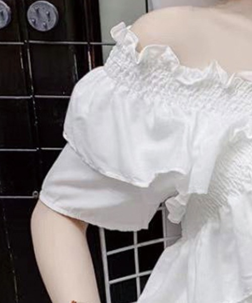 SPIGA（スピーガ）の「フリルギャザーＢＬ（シャツ/ブラウス・レディース・ホワイト/ブラック/ベージュ・ﾌﾘ-）」の19枚目の写真