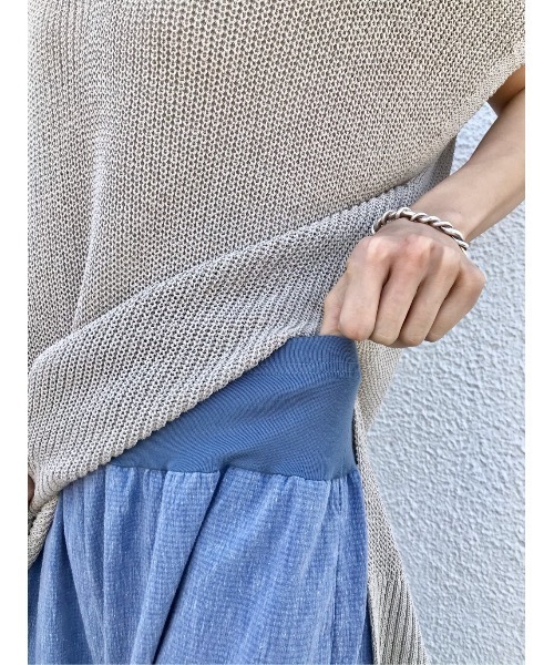 BEARDSLEY(ビアズリー)の「サッカーサルエルパンツ(その他パンツ・レディース・ライトブルー/ブラック/サックスブルー・0/1/2)」の11枚目の写真