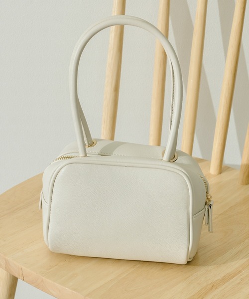 Ambre Neige(アンブルネージュ)の「ボストンバック/【WEB/EC限定商品】(ハンドバッグ・レディース・ホワイト/ベージュ/イエロー・FREE)」の2枚目の写真