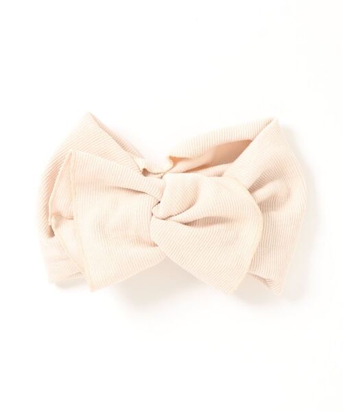 GLORY（グローリー）の「【 GLORY / グローリー 】　キッズ リボン リブ ターバン / Kids（ヘアバンド・キッズ・カーキ/ブルー/ブラウン/ピンク/ホワイト/ブラック/グリーン/パープル/ダークグレー/ライトグレー/イエロー・FREE）」の2枚目の写真