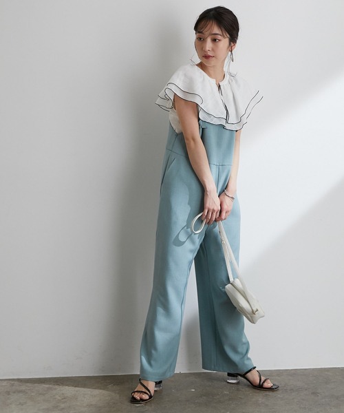 【WEB限定】ラッフルフリル配色メローブラウス