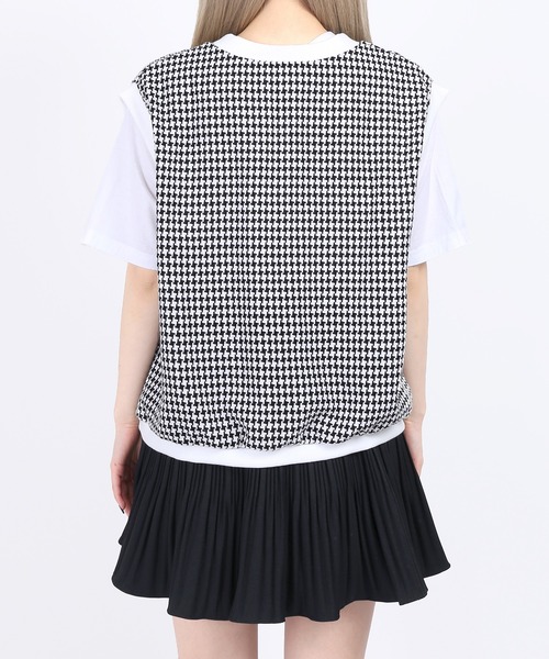 WC（ダブル シー）の「千鳥柄サマーベスト（ベスト・レディース・ブラック/サックスブルー/ホワイト・FREE）」の11枚目の写真