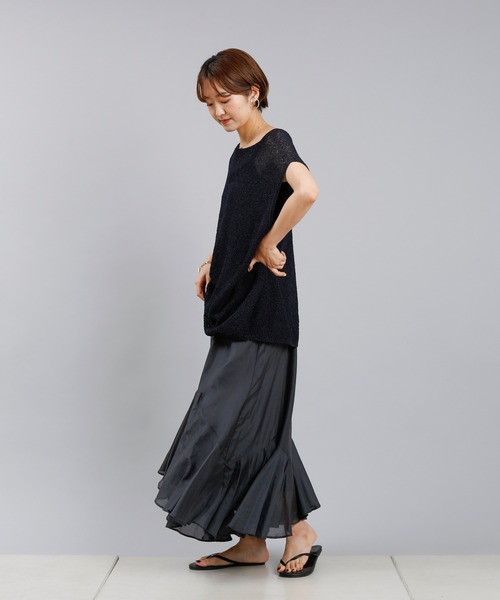 DouDou(ドゥドゥ)の「和紙フレンチプルオーバー(ニット/セーター・レディース・グリーン/ネイビー/ボルドー・FREE)」の16枚目の写真