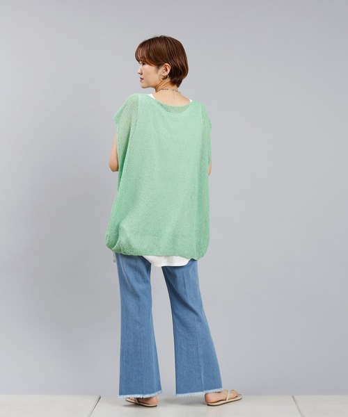 DouDou(ドゥドゥ)の「和紙フレンチプルオーバー(ニット/セーター・レディース・グリーン/ネイビー/ボルドー・FREE)」の18枚目の写真