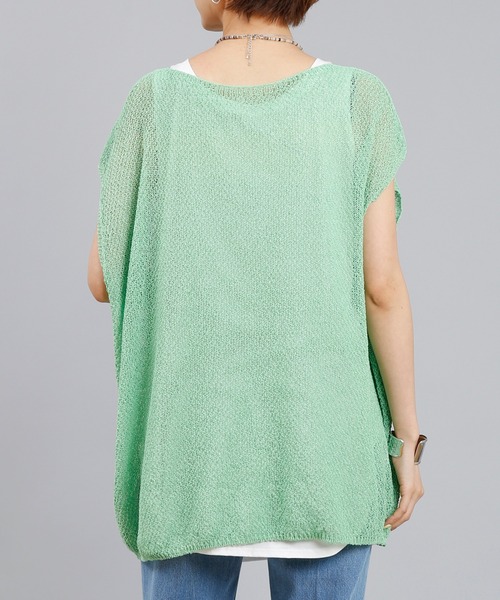 DouDou(ドゥドゥ)の「和紙フレンチプルオーバー(ニット/セーター・レディース・グリーン/ネイビー/ボルドー・FREE)」の19枚目の写真