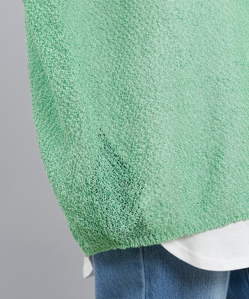 DouDou(ドゥドゥ)の「和紙フレンチプルオーバー(ニット/セーター・レディース・グリーン/ネイビー/ボルドー・FREE)」の15枚目の写真