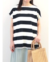 Te chichi | フレンチスリーブボーダーカットソー(Tシャツ/カットソー)