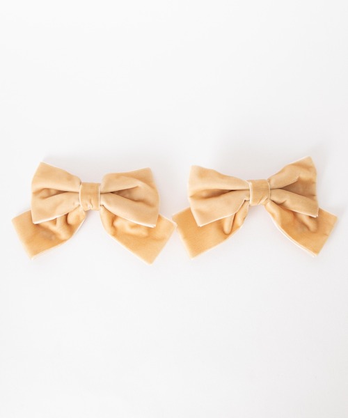 Romansual（ロマンシュアル）の「Romansual/ベロアリボンクリップセット（バレッタ/ヘアクリップ・レディース・ブラック/ベージュ/ホワイト・FREE）」の9枚目の写真