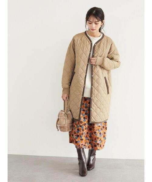 CRAFT STANDARD BOUTIQUE(クラフトスタンダードブティック)の「キルティングノーカラーコート *◇(ノーカラーコート・レディース・オリーブ/ベージュ/ブラック・M/L)」の5枚目の写真