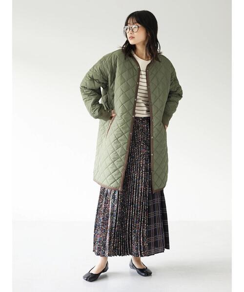 CRAFT STANDARD BOUTIQUE(クラフトスタンダードブティック)の「キルティングノーカラーコート *◇(ノーカラーコート・レディース・オリーブ/ベージュ/ブラック・M/L)」の14枚目の写真