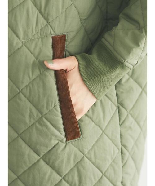 セール】キルティングノーカラーコート ＊◇（ノーカラーコート